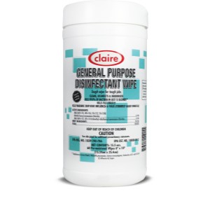 claire general purpose disinfectant wipes 60 wipes - 544117 | lowe's pro supply
