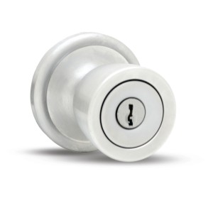 Kwikset Abbey Storeroom Knob Satin Chrome - 558064 | Lowe's Pro Supply