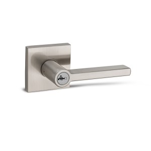 Kwikset SmartKey Halifax Entry Lever Satin Nickel - 558506 | Lowe's Pro Supply
