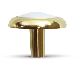 LPS Sourcing Cabinet Knob Brass/White 1-1/4" - 640131 | Lowe's Pro Supply