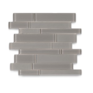 Interceramic Brilliance Linear Mosaic Glass Tile, Gray - 674210 | Lowe's Pro Supply