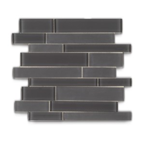 Interceramic Brilliance Linear Mosaic Glass Tile, Graphite - 674211 | Lowe's Pro Supply