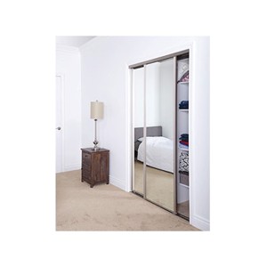 Renin Mirror Bypass Door with Artic Silver Frame 84" x 80" - 692063 | Lowe's Pro Supply