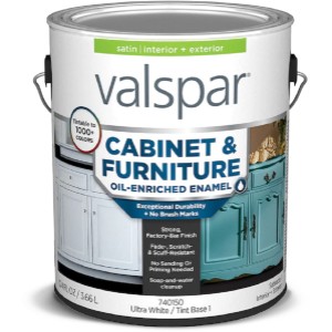 Flat Base Tintable Cabinet and Furniture Paint Enamel, 1-Gallon