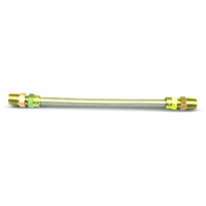 Stainless Steel Flexible Gas Line 1/2" MIP X 1/2" MIP x 48"
