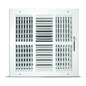 US Aire 4-Way White Sidewall/Ceiling Register 10" x 10" - 1111010 | Lowe's Pro Supply