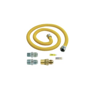 BrassCraft Stainless Steel Gas Connector 48" 1/2" FIP X 1/2" OD - 176277 | Lowe's Pro Supply