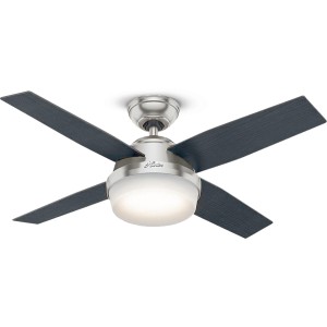 44" 4-Blade Ceiling Fan with LED Light Kit Brushed Nickel