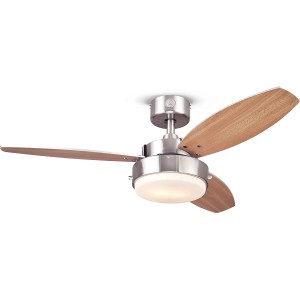 42" 4-blade downrod mount with led light brushed nickel