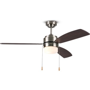 52" 3-Blade Dual Mount Fan with LED Light Kit Brushed Nickel