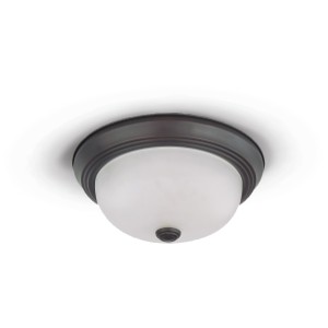 11" Flush Mount Ceiling Fixture Mahogany Bronze