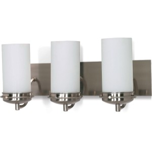 3-BULB VANITY FIXTURE POLARIS BRUSHED NICKEL