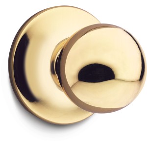 Kwikset Polo Passage Knob Polished Brass