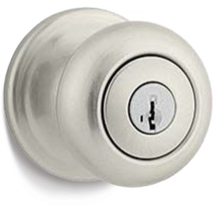 Kwikset Cove SmartKey Entry knob Satin Nickel