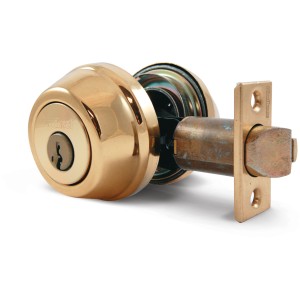 Kwikset SmartKey 599 Gate Latch Polished Brass
