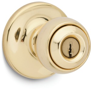 Kwikset Polo Entry Knob Polished Brass
