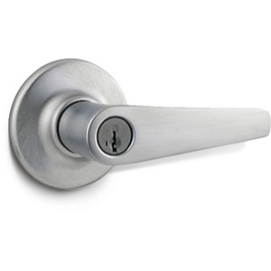 Kwikset SmartKey Delta Storeroom Leverset Satin Chrome