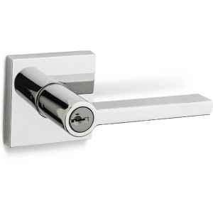 Kwikset SmartKey Halifax Entry Lever Chrome