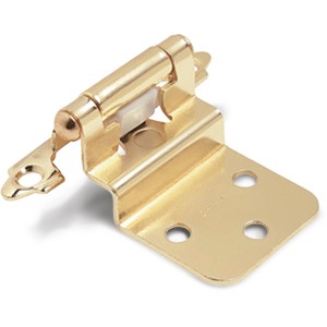 3/8" Inset Self-Closing Hinges Polished Brass