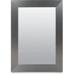 22" X 30" Brushed Nickel Framed Medicine Cabinet