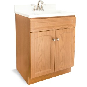 oak assembled vanity combo 24"w x 18"d