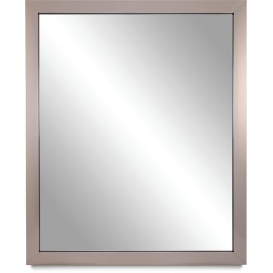 framed mirror with brushed nickel frame 60" x 36"