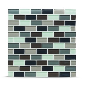 Glass Tile Shimmer Blend 1" x 2" Brick Joint Autumn