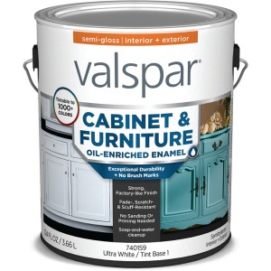 Valspar Semi-Gloss Base Cabinet and Furniture Paint Enamel, 1-Gallon