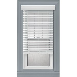 Fauxwood 2" Cordless White Blind 46.5" X 72"