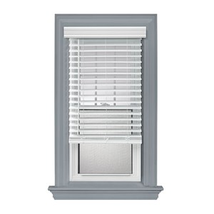 Cordless Faux Wood 2" Blind White 83" W x 72"L