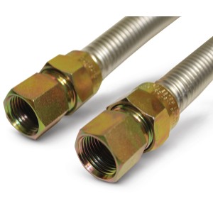 Stainless Steel Flexible Gas Line 1/2" FIP X 3/4" FIP x 48"
