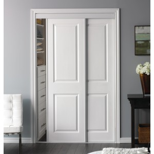 bypass 6-panel sliding door white 48" x 80"