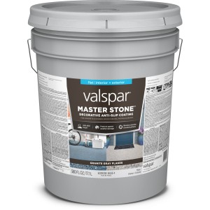 Valspar Valspar Master Stone Decorative Anti-Skid Coating, Flat, Base 4, Granite Gray Flakes, 5-Gallon - 815310 | Lowe's Pro Supply