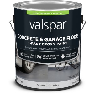 Valspar Valspar Concrete and Garage Floor Paint, Satin, Light Gray, 1-Gallon - 815315 | Lowe's Pro Supply