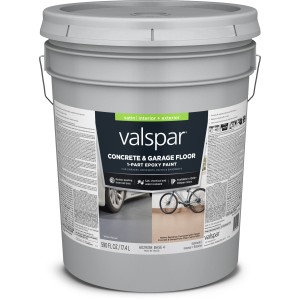 Valspar Valspar Concrete & Garage Floor Paint, Satin, Base 4, 5 Gallon - 815317 | Lowe's Pro Supply