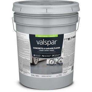 Valspar Valspar Concrete and Garage Floor Paint, Satin, Light Gray, 5-Gallon - 815318 | Lowe's Pro Supply