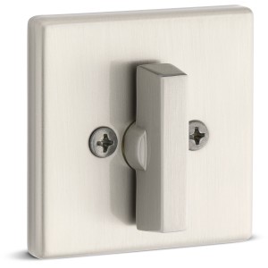Kwikset Satin Nickel 663 Contemporary Square 1-Sided Deadbolt, Thumb Turn Only - 555074 | Lowe's Pro Supply