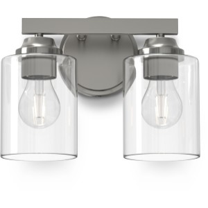 allen + roth allen + roth Emeryson 14-in 2-Light Brushed Nickel Transitional Vanity Light - 5134299 | Lowe's Pro Supply