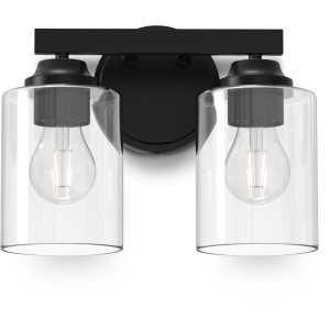 allen + roth allen + roth Emeryson 14-in 2-Light Brushed Black Transitional Vanity Light - 5134300 | Lowe's Pro Supply