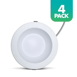 Simply Conserve Simply Conserve 8-in Commercial LED Downlight, Adjustable Wattage and CCT, Pack of 4 - 413952 | Lowe's Pro Supply