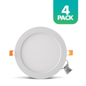 Simply Conserve Simply Conserve 6-in Thin Round 12W (75W EQ) Downlight with Adjustable 5CCT, Pack of 4 - 413956 | Lowe's Pro Supply