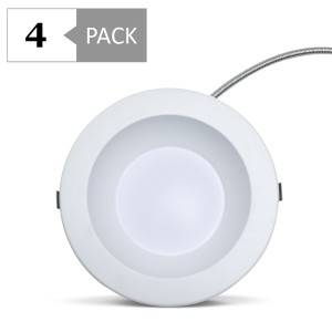 Simply Conserve Simply Conserve 6-in Commercial LED Downlight, Adjustable Wattage and CCT, Pack of 4 - 413969 | Lowe's Pro Supply