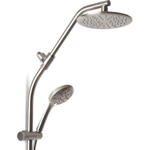 Niagara Niagara ShowerRail with Rain Showerhead and Handheld Shower, 1.75 GPM, Brushed Nickel - 745414 | Lowe's Pro Supply