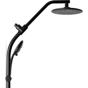 Niagara Niagara ShowerRail with Rain Showerhead and Handheld Shower, 1.75 GPM, Matte Black - 745416 | Lowe's Pro Supply