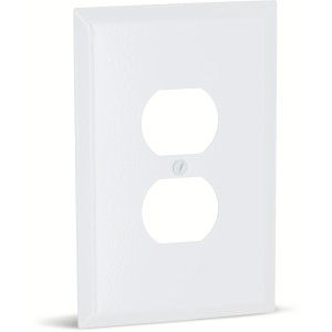 Hubbell Hubbell TayMac 1-Gang Jumbo-Size White Metal Indoor Duplex Wall Plate, Pack of 5 - 340006 | Lowe's Pro Supply
