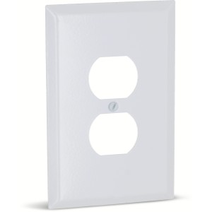 Hubbell Hubbell TayMac 1-Gang Jumbo-Size White Metal Indoor Duplex Wall Plate - 340007 | Lowe's Pro Supply
