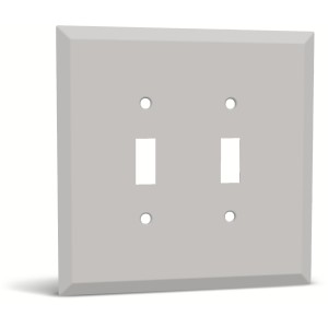 Hubbell Hubbell TayMac 2-Gang Jumbo-Size White Metal Indoor Toggle Wall Plate - 340009 | Lowe's Pro Supply