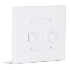 Hubbell Hubbell TayMac Revive 2-Gang Jumbo-Size White PVC Indoor Toggle Wall Plate - 340016 | Lowe's Pro Supply