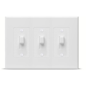Hubbell Hubbell TayMac Revive 3-Gang Jumbo-Size White PVC Indoor Toggle Wall Plate - 340017 | Lowe's Pro Supply