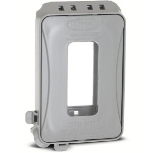 Hubbell Hubbell 1-Gang Rectangle Gray Plastic Weatherproof Electrical Box Cover - 352097 | Lowe's Pro Supply